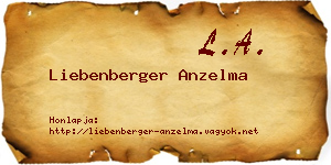 Liebenberger Anzelma névjegykártya